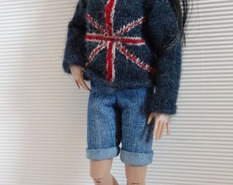 227. French and english knitting pattern PDF - Sweater for Agatha Primrose by Tonner