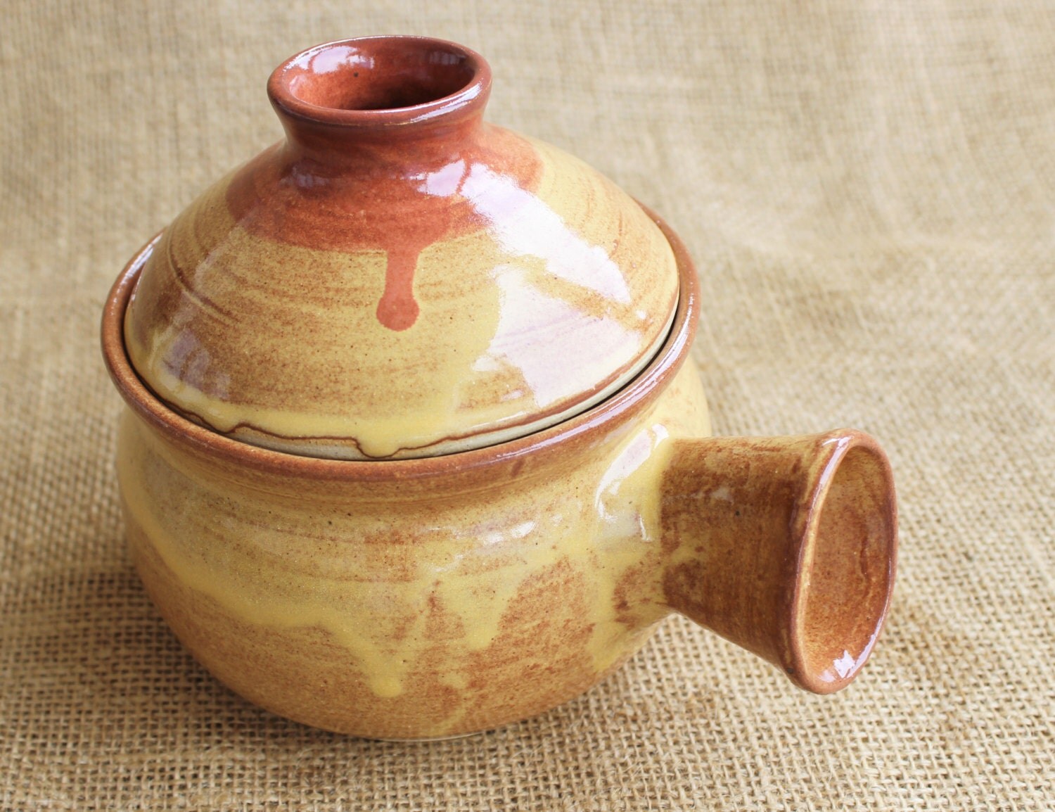 Microwave ceramic egg cooker wheel thrown pottery ready to