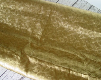 RARE Antique 1920s Gold Metallic Heavy Lame Fabric from France