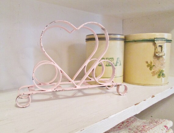 shabby chic pink metal napkin holder heart shaped napkin shabby chic pink metal napkin holder heart shaped napkin