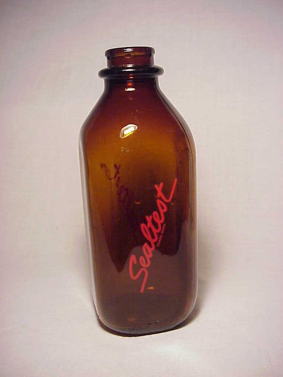 1965 Sealtest Sealtest One Quart Size Amber Milk Bottle