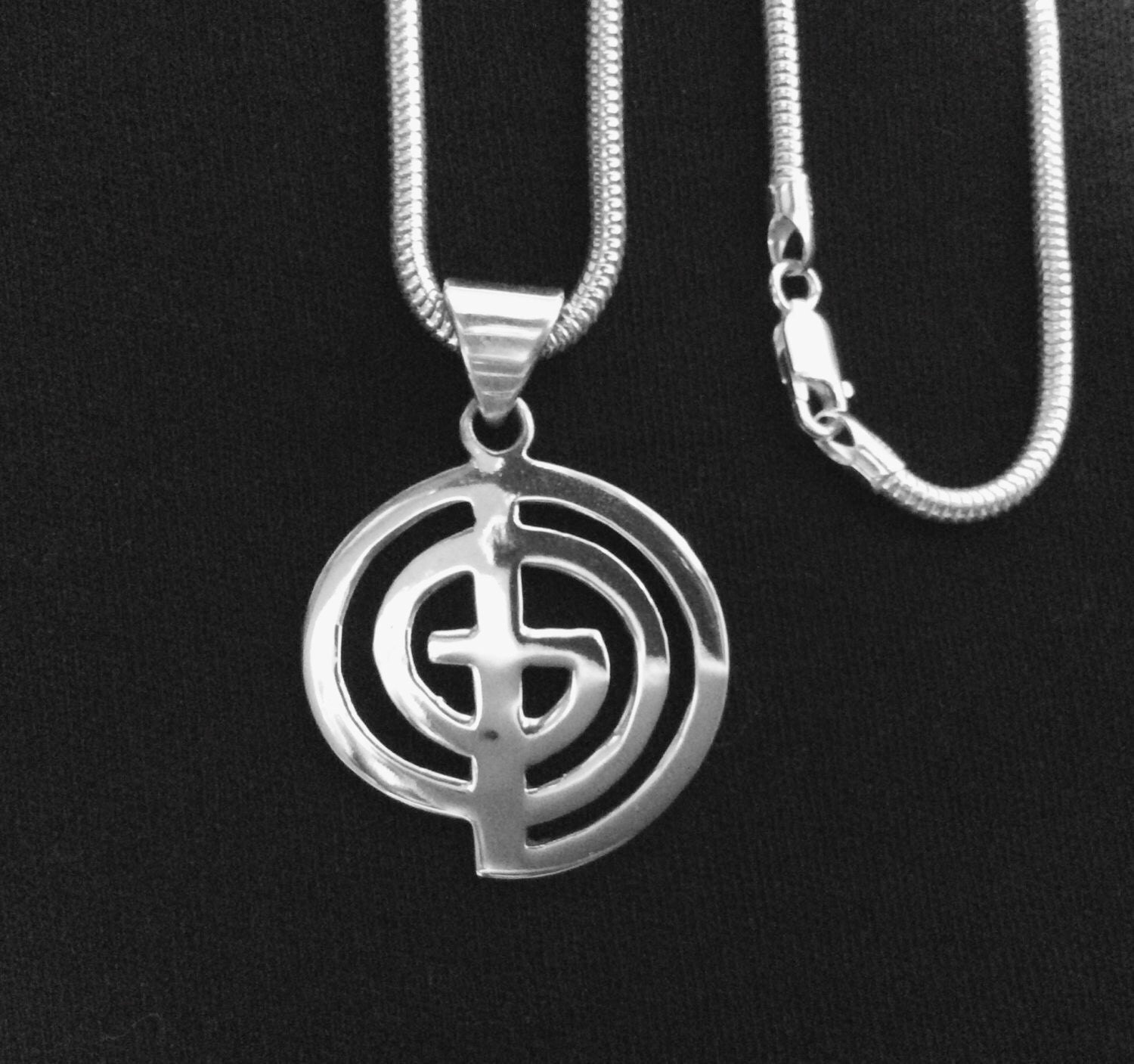 God Symbol sterling necklace