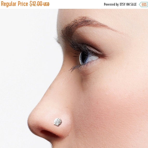 ON SALE 15% OFF Nose Stud Silver Nose Stud Large by Baronyka