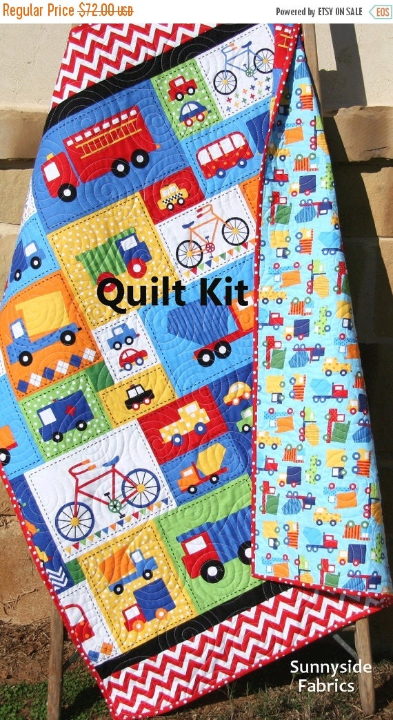 Toddler Quilt Kit Primary Ann Kelle Robert by SunnysideFabrics