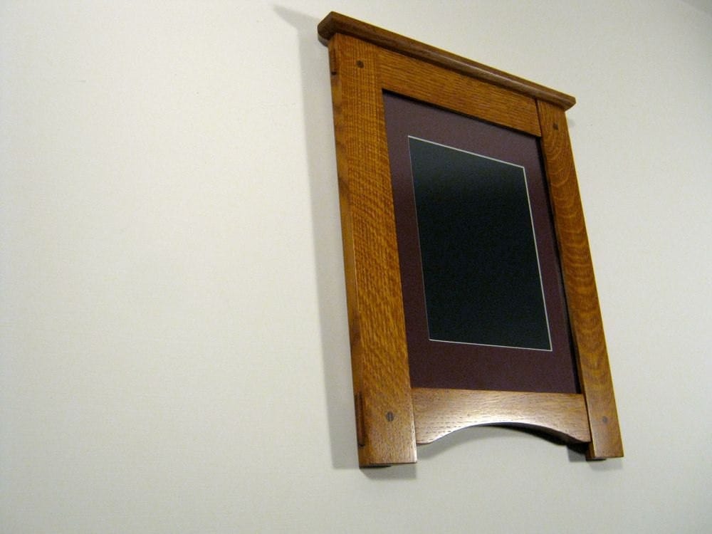 Mission Style 11 x 14 Mirror or Picture Frame from GraceWoodworking on