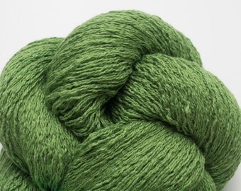 Garden Green Silk Cashmere Lace Weight Recycled Yarn, SCH00104