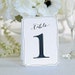 Printable Table Number Cards Wedding table number tent cards