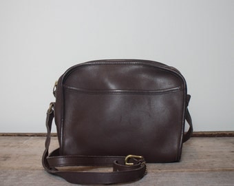 Vintage Coach Bag Small Brown Leather Cross Body Handbag
