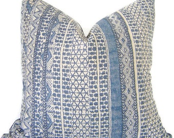 Indigo Pillows - Hakan Pillows - Blue Pillows - Navy Pillow Cover - Indigo Lumbar Pillow - Cushion Covers - Throw Pillow - PILLOW COVER ONLY