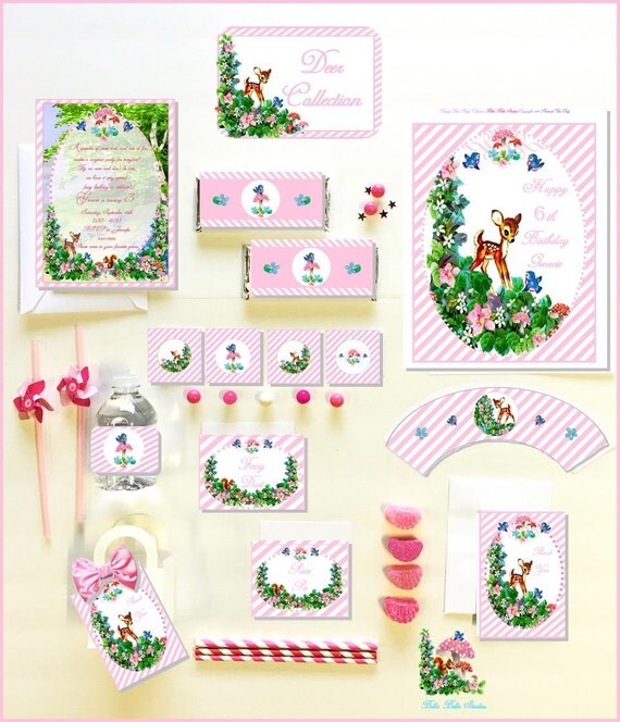 DEER PARTY COLLECTION - Personalized Printable Download Il_570xn
