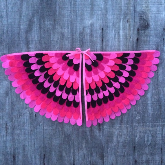 Flamingo Wings // Costume Wings // Pinks and Black // Made