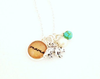 Mama Bear Necklace. Hendersweet Necklace.