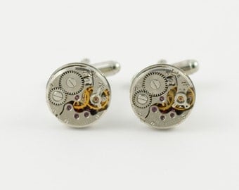 Steampunk Watch Movement Cufflinks -- CHOOSE YOUR STYLE!!!