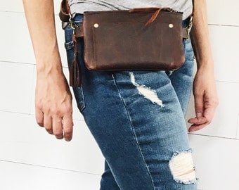 Red belt with a removable pocket Hip Bag Bum Bag Fanny Pack