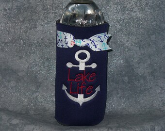 Bottle Beverage Holder, Lake Life, Water Bottle Cozy
