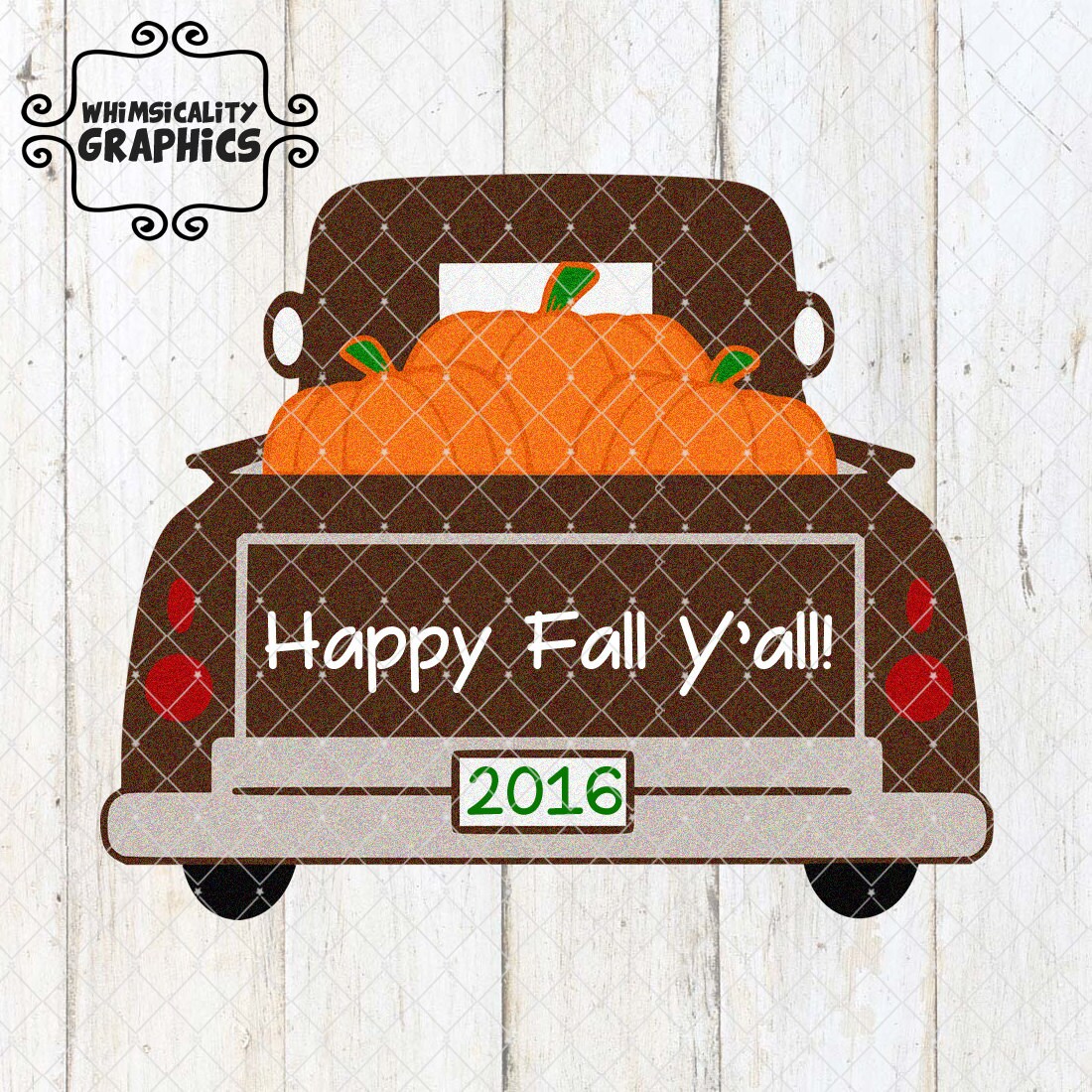 Download KIT ONLY for Antique Truck Fall Pumpkins with svg dxf png