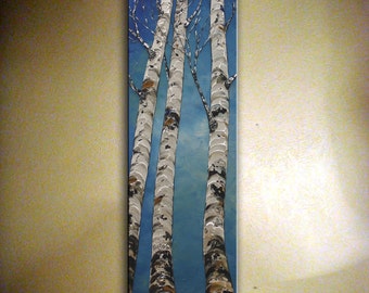 Original Birch Trees Painting Landscape by NataSgallery on Etsy