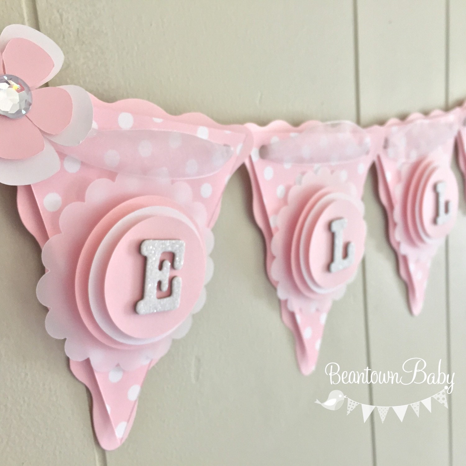 Pink Baby Banner Pink Baby Shower Banner By BeantownBabyShop