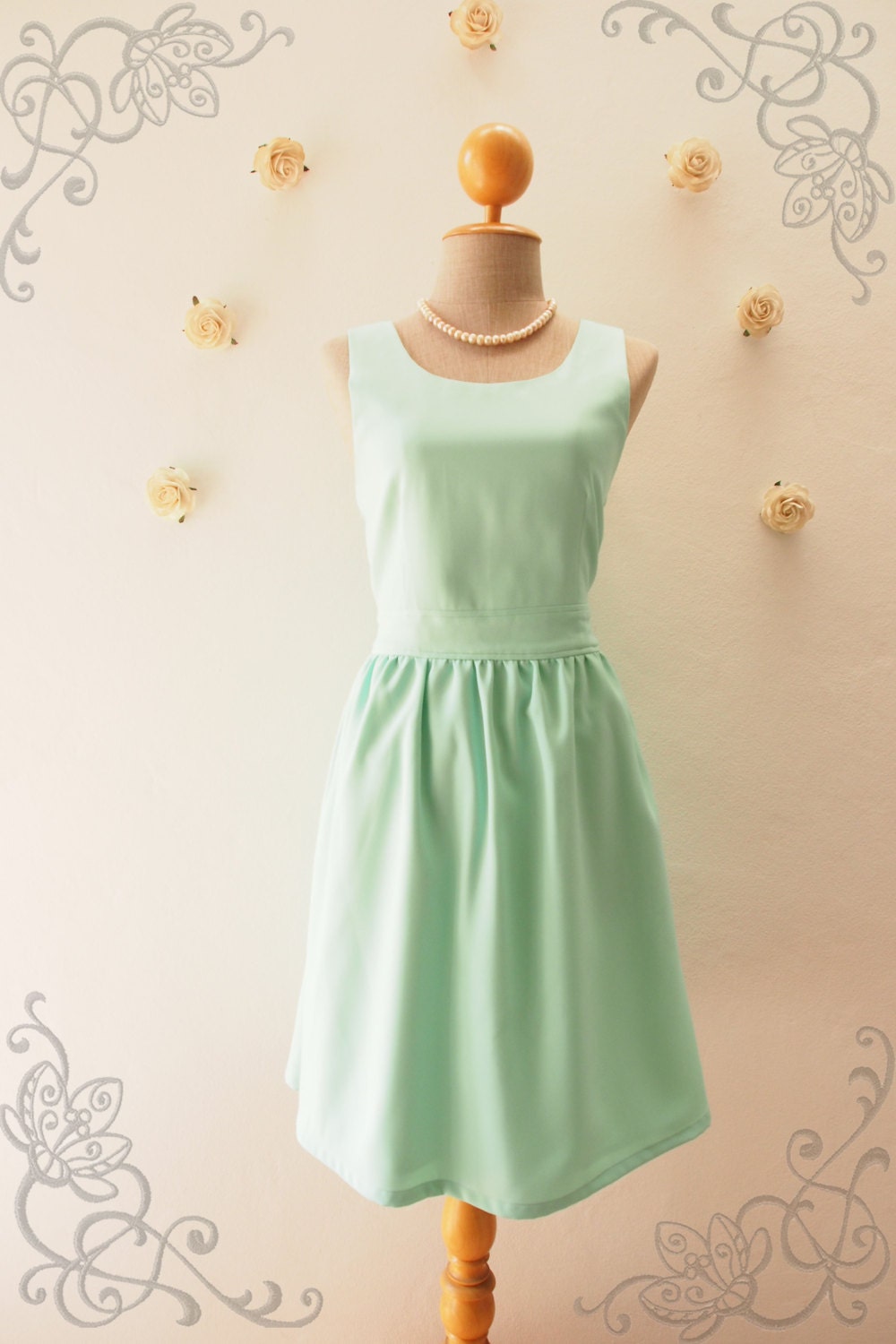 Mint Green Dress Mint Party Dress Mint Summer Dress Mint Green