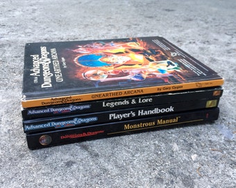 Dungeons & Dragons -- Collection of four vintage reference books for tabletop adventuring