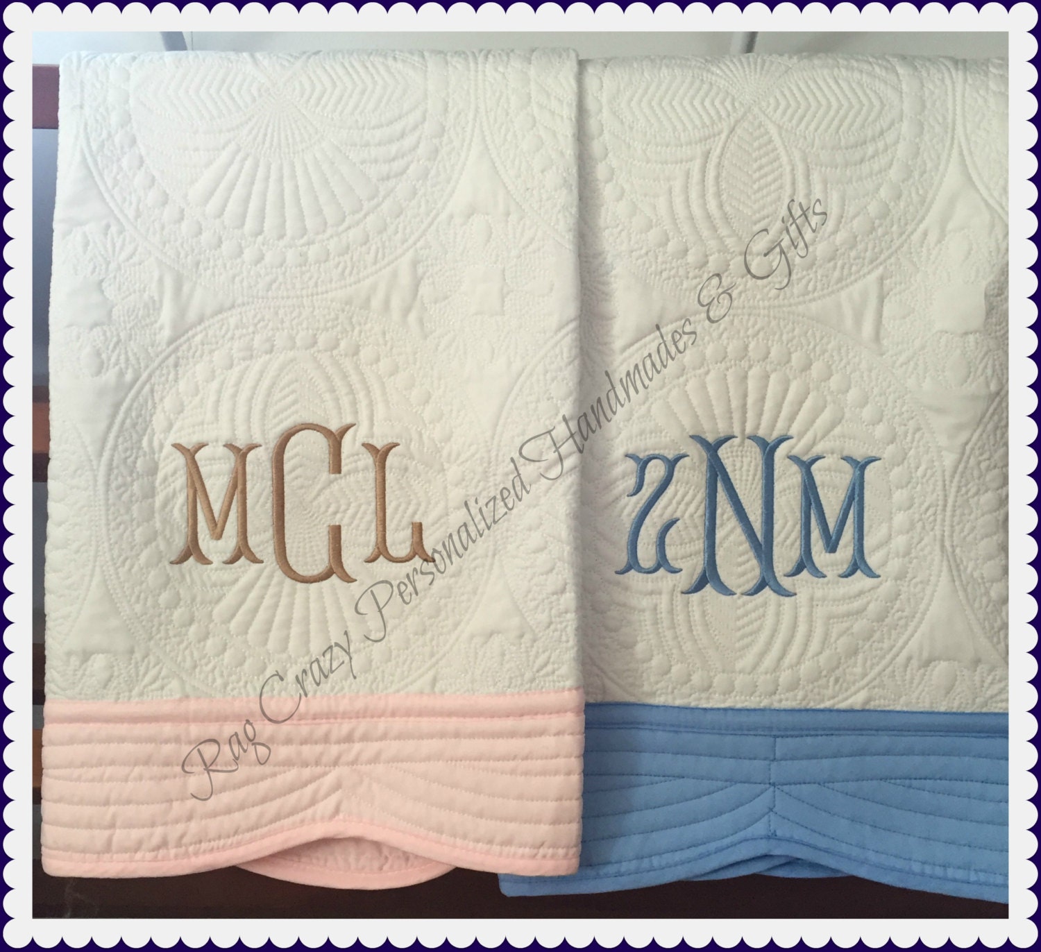Monogrammed Baby Quilt Personalized Baby Quilt Baby Boy