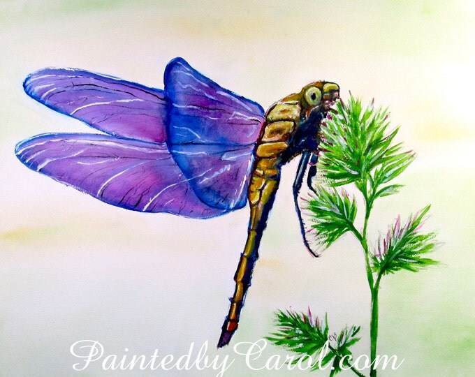 Dragonfly Print, Purple Dragonfly Painting, Dragonfly Art, Dragonfly Home Decor, Dragonfly Wall Decor, Dragonfly Gifts, Outlander Fan Gifts