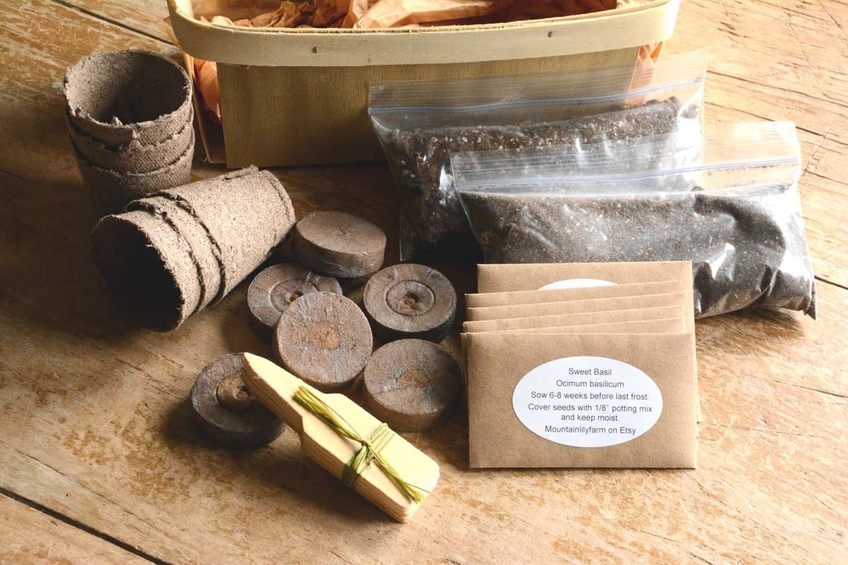 Indoor Herb Kit Heirloom Herb Seeds Garden Gift Set Herb
