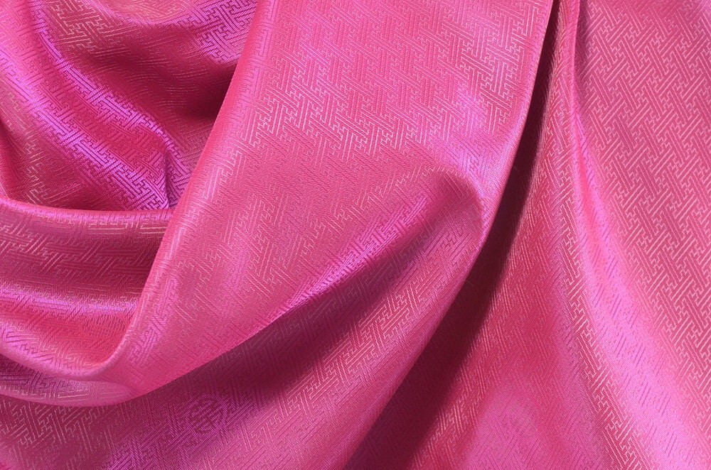 Asian Fabric Dark Pink Polyester Fabric by the yard Dress