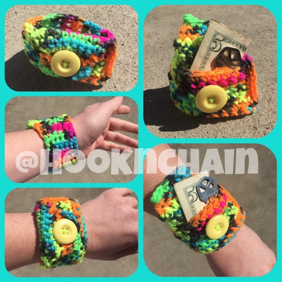 Crochet Sport Wrist Wallet One Size Fits Most