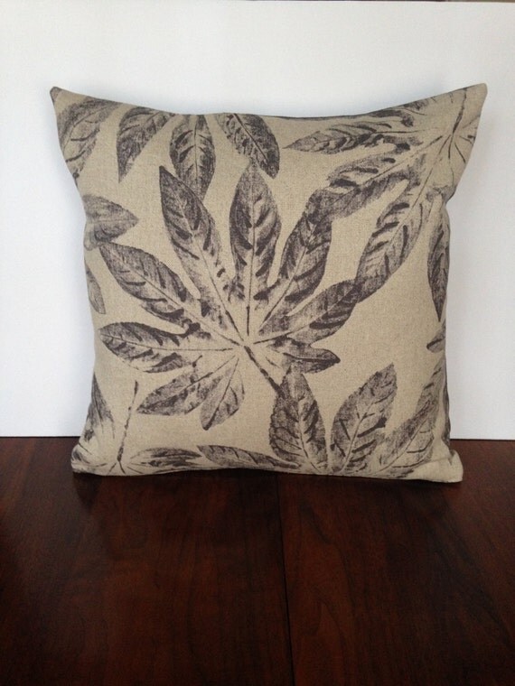 18 x 18 inch leaf pattern pillow cover