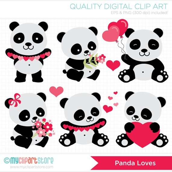 clipart panda valentine - photo #10