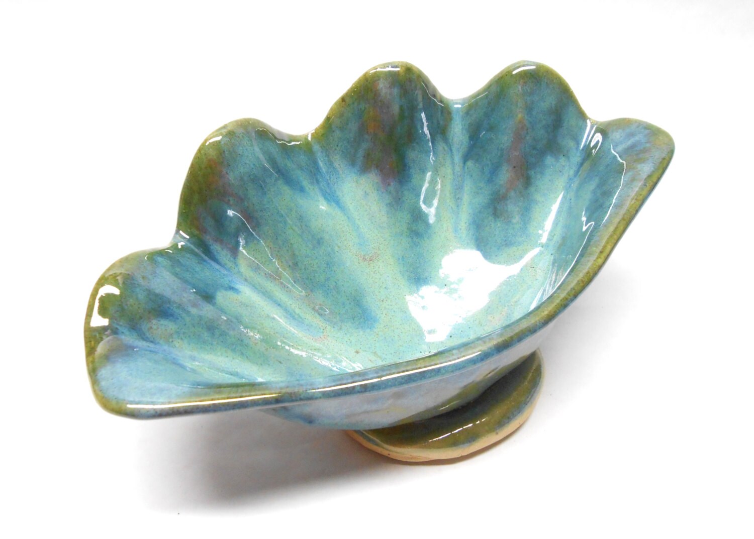 Decorative Shell Dish Clam Shell Bowl Pottery by PotteryBySaleek