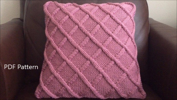 PDF Pattern How To Knit A Diamond Cable Pillow 16in by ...