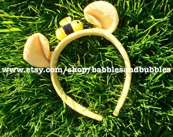 Comfortable Hundred Acre Wood Bear Ears Headband Halloween Costume - Bear Costume - NEXT DAY SHIPPING!