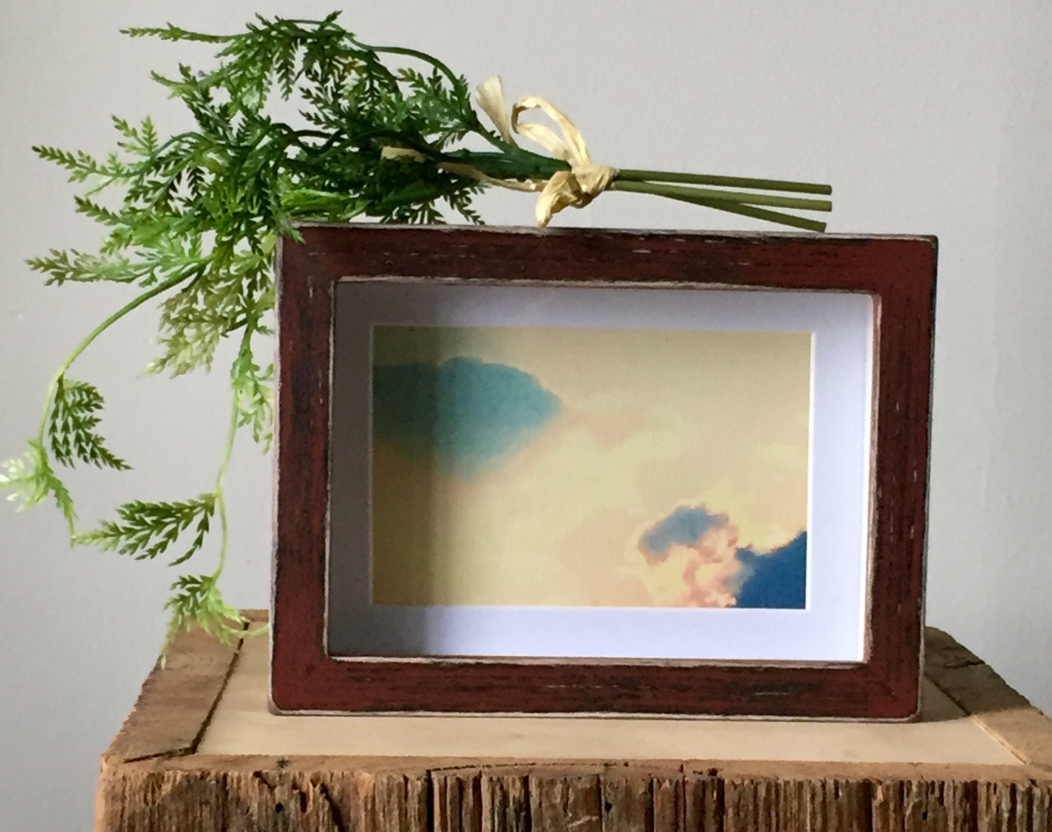 Rustic Shadow Box Frame 5x7 Frame Distressed by PaperMemoirs