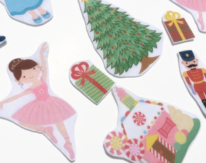 Nutcracker Felt Board Story Set, Children's Stocking Stuffer, Montessori Toddler Christmas Gift, Pretend Play Ballerina Toy, Gift for Girls