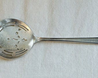 1923 Anniversary tomato server…silver plate slotted spoon…1847 Rogers Bros tomato server.