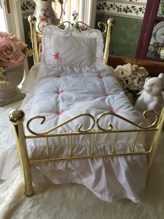 brass doll bed