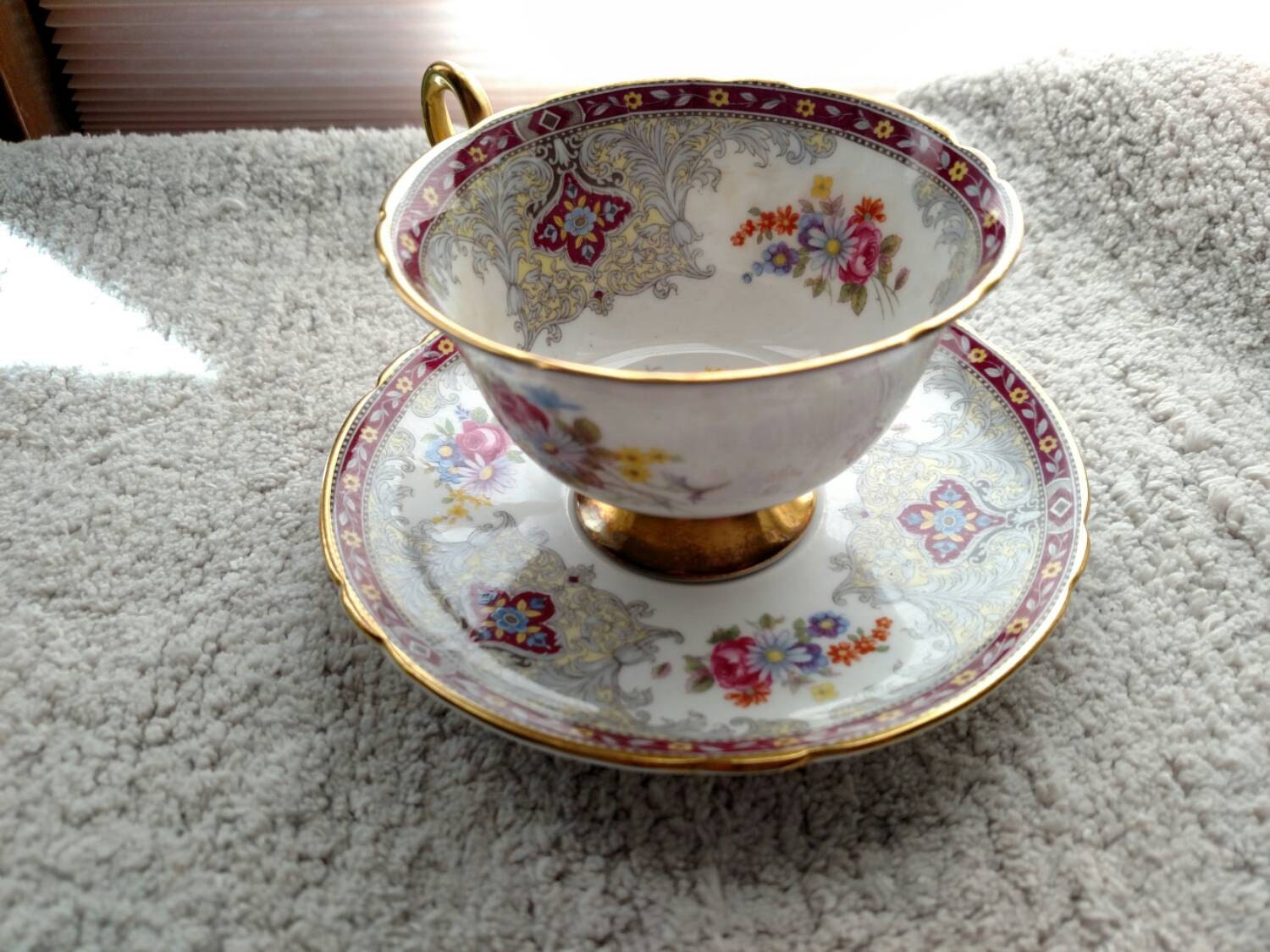Shelley Tea Cup And Saucer Mint by MySimpleDistractions