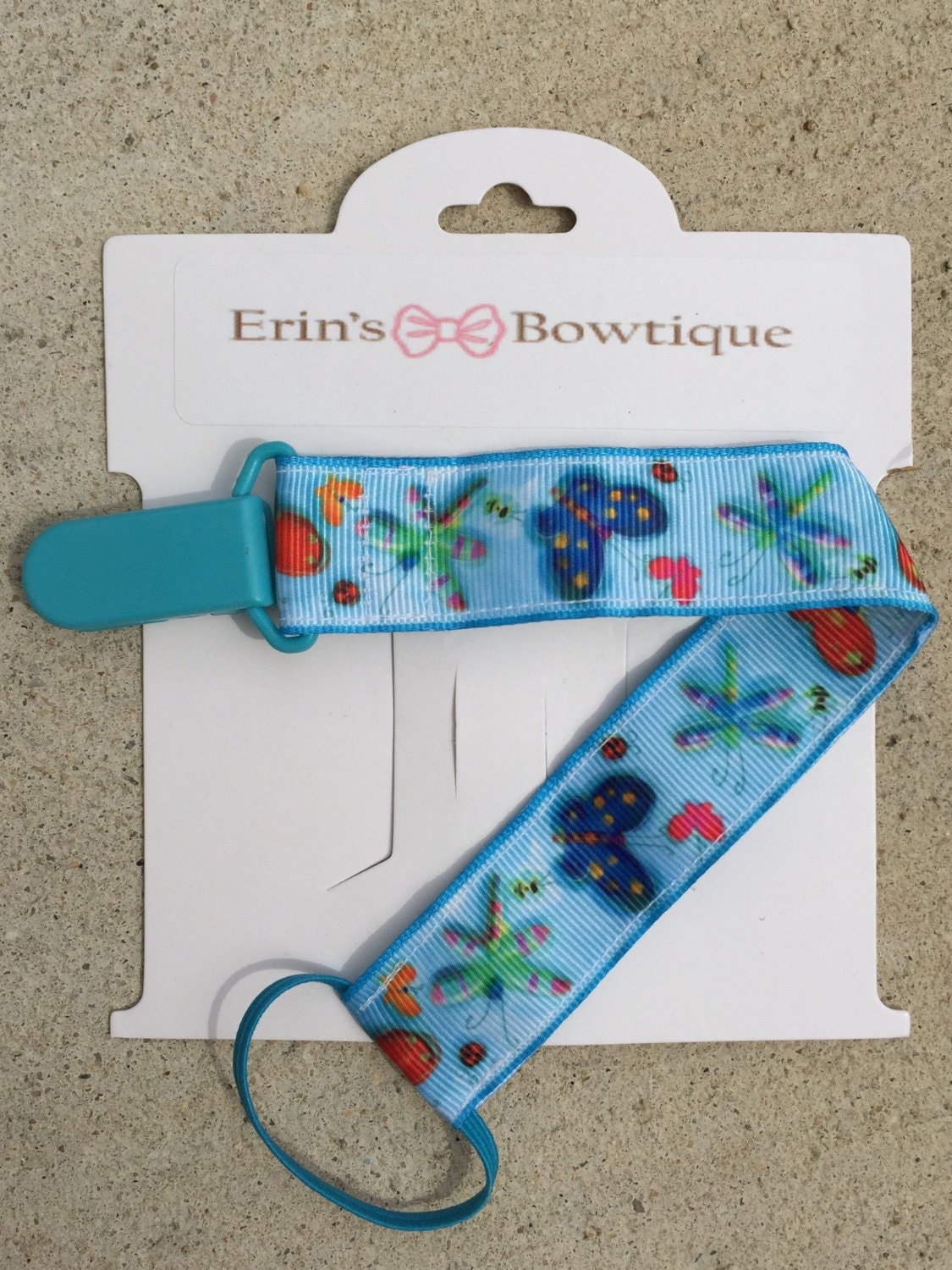 Ribbon Pacifier Holder by erinsbowtiques on Etsy