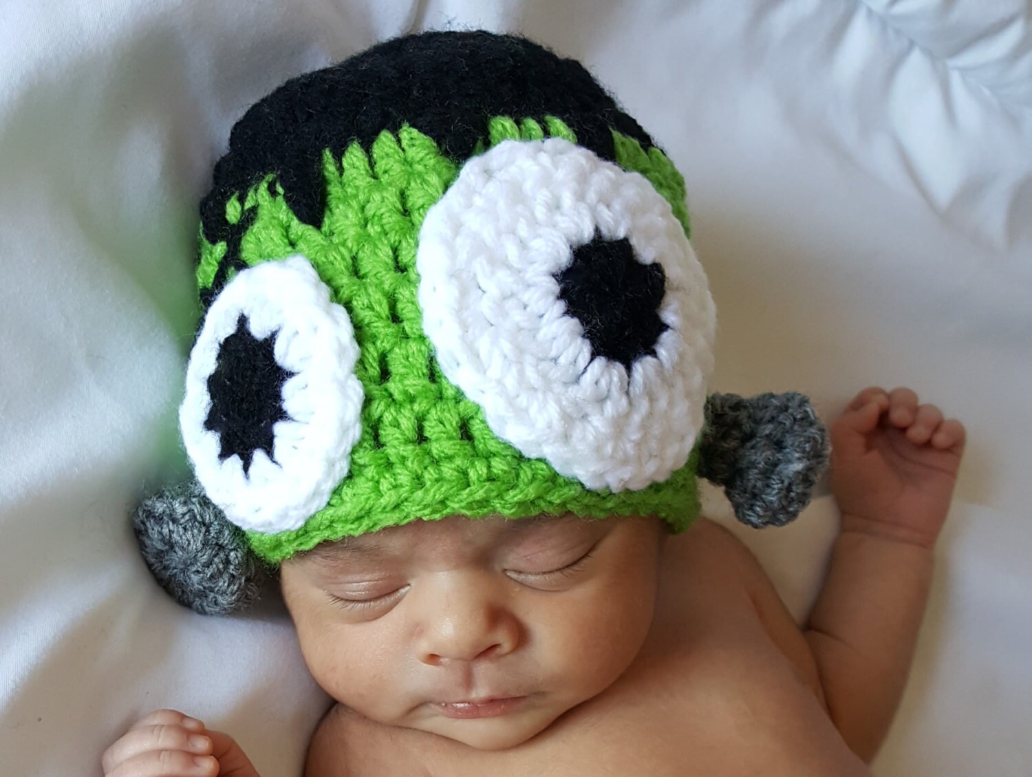 Crochet Baby Halloween Hat Baby Frankenstein Hat Crochet