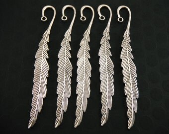 Silver Feather Bookmarks (Quantity of 5) MISC003