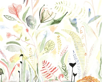 The Valley- Modern Botanical Watercolor Print