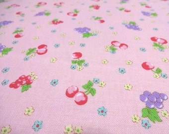 Japanese Fabric YUWA Cutie Fruits Pink Fat Quarter