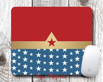 Wonder Woman Round or Square Mouse Pad - Desk Accessory