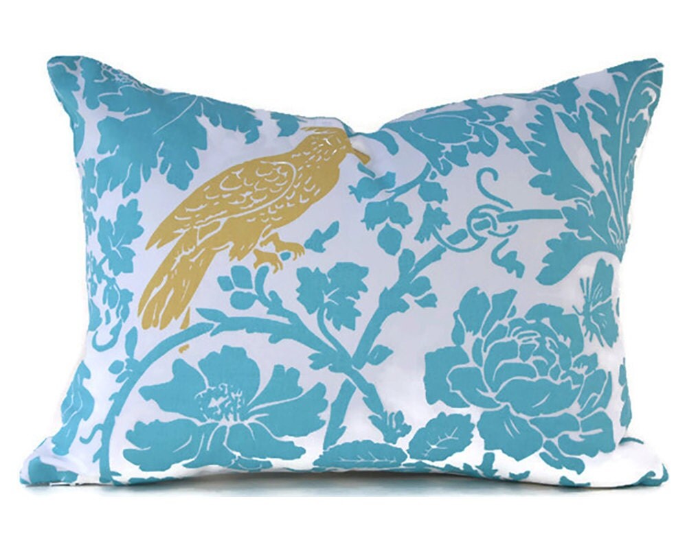 SALE Lumbar Pillow Covers Decorative Pillows Blue Pillow
