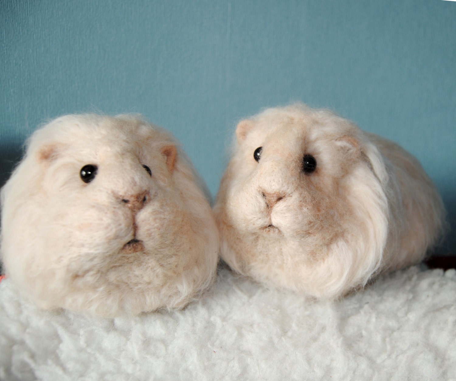 Needle Felted Long Haired Guinea Pig Custom Made Guinea Pig