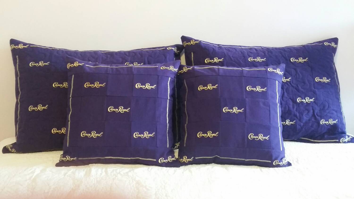 Crown Royal Throw Pillows Made From Genuine Crown Royal Bags