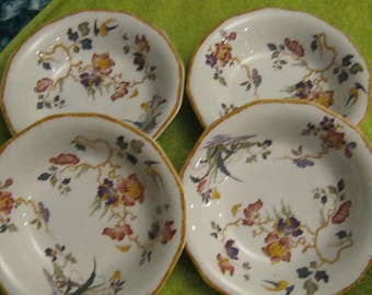 FOUR Wedgwood Devon Rose Berry or Pudding Dishes 5.75 inches Made in England