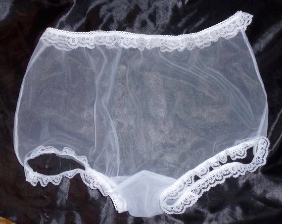 bare butt sheer nylon and lace fetish sissy panties